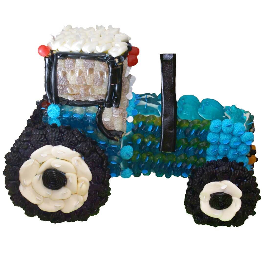 Grand Tracteur 3d En Bonbons Bleus