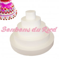 SUPVOX 6pcs Disque Polystyrène Gâteau Support Gâteau Bonbon pour Bricolage  Artisanat Taille M : : Cuisine et Maison