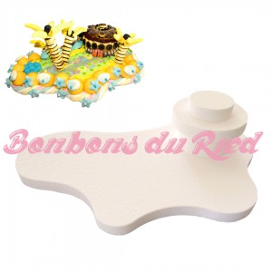 Support en polystyrène pour gâteau en bonbons – Île paradisiaque et bungalow 3D